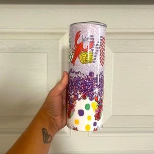 Mardi Gras 20oz skinny tumbler
